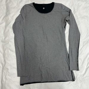 lululemon stripped and black reversible long sleve